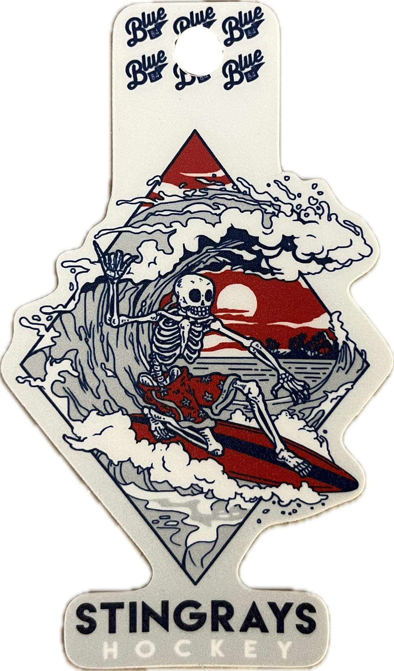 Stingrays Skeleton Surfer Sticker