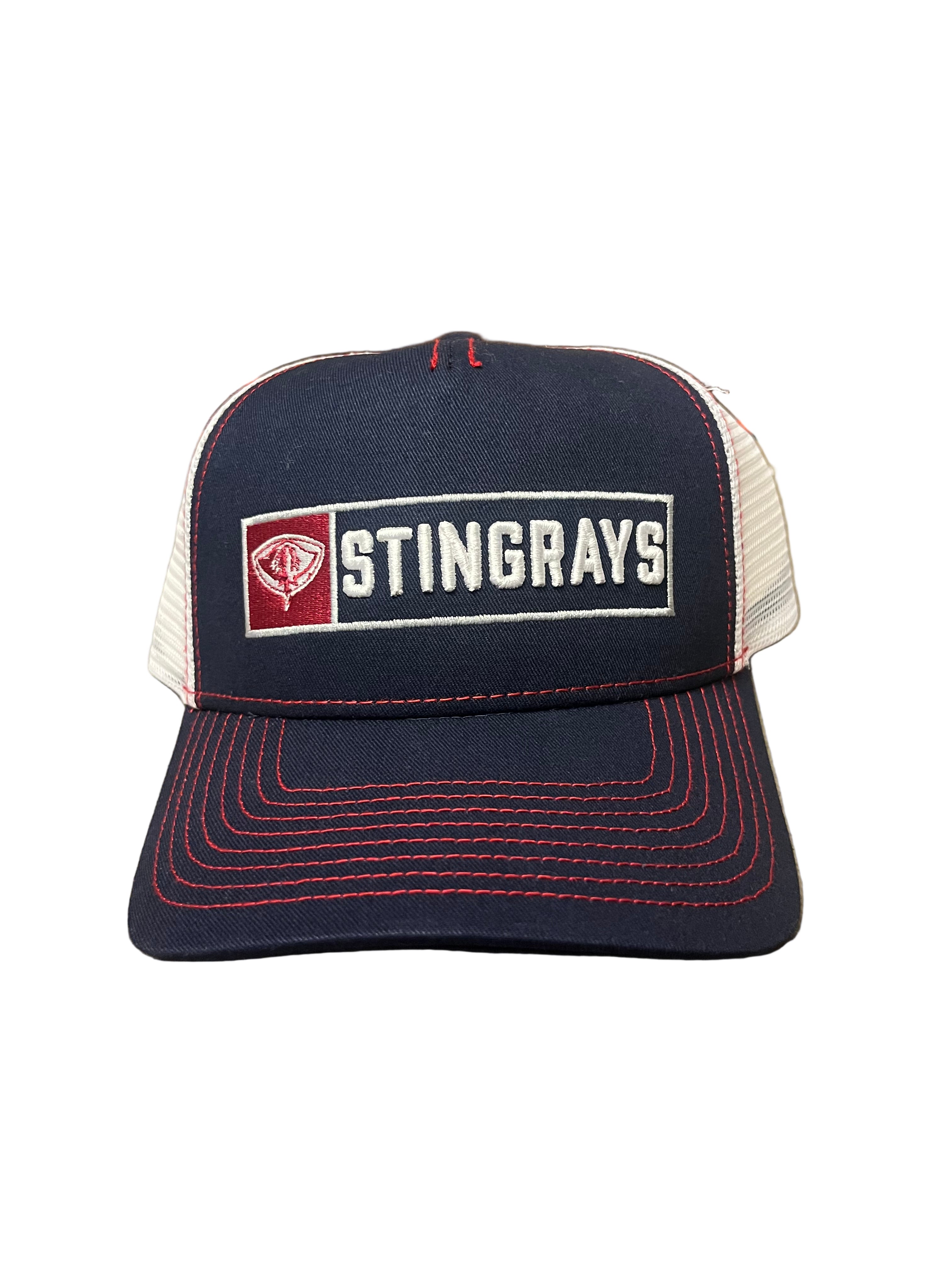 Stingrays Navy and Red Stitched Hat
