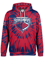 Load image into Gallery viewer, South Carolina Stingrays Red Tie-Dye Hockey Hoodie

