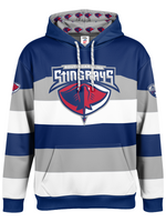 Load image into Gallery viewer, South Carolina Stingrays Gray Striped Hockey Hoodie
