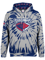 Load image into Gallery viewer, South Carolina Stingrays Gray Tie-Dye Hockey Hoodie
