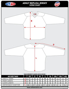 Adult White CHS Athletic Knit Stingrays Replica Jersey