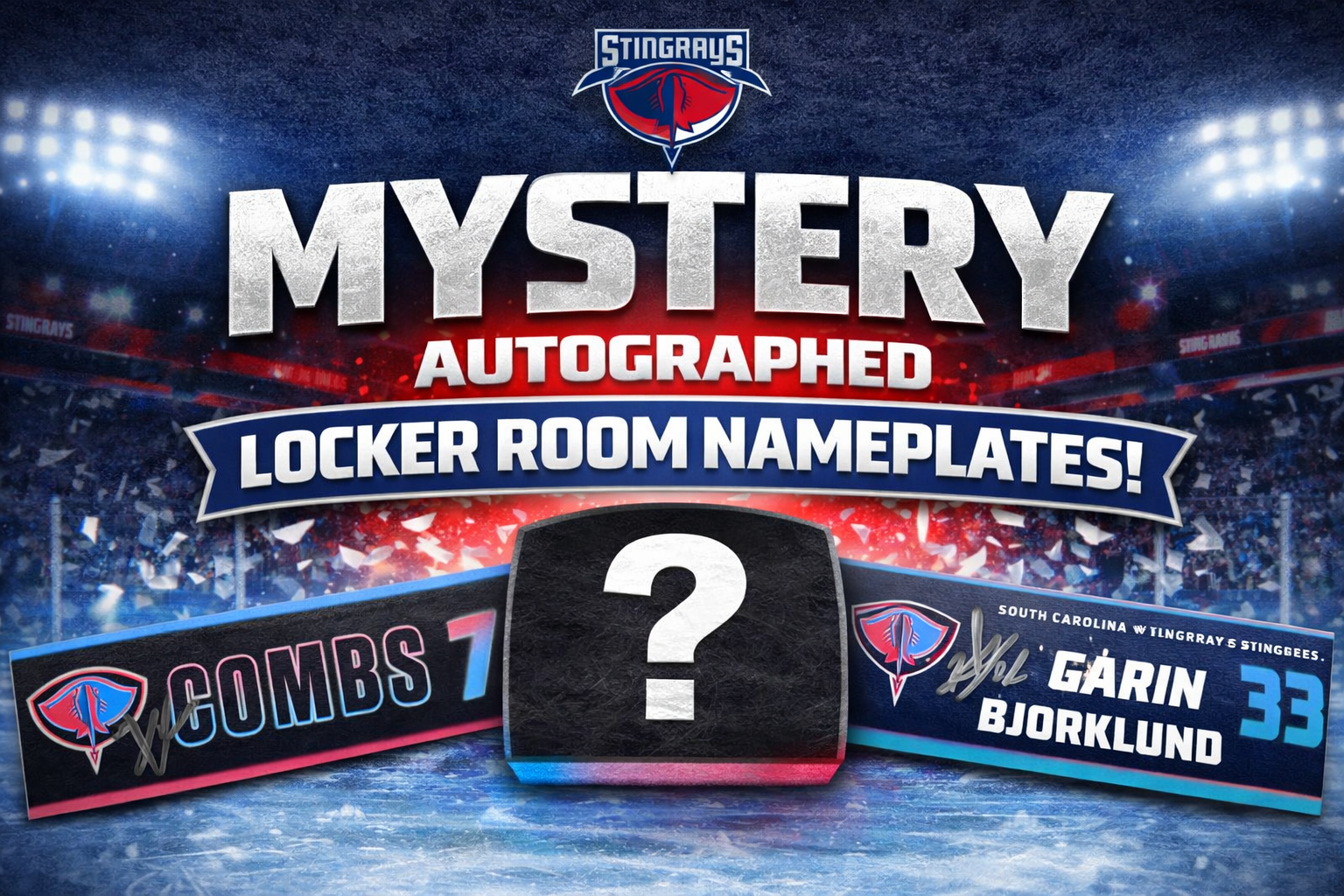 Stingrays Mystery Autographed Locker Room Nameplates – South Carolina ...