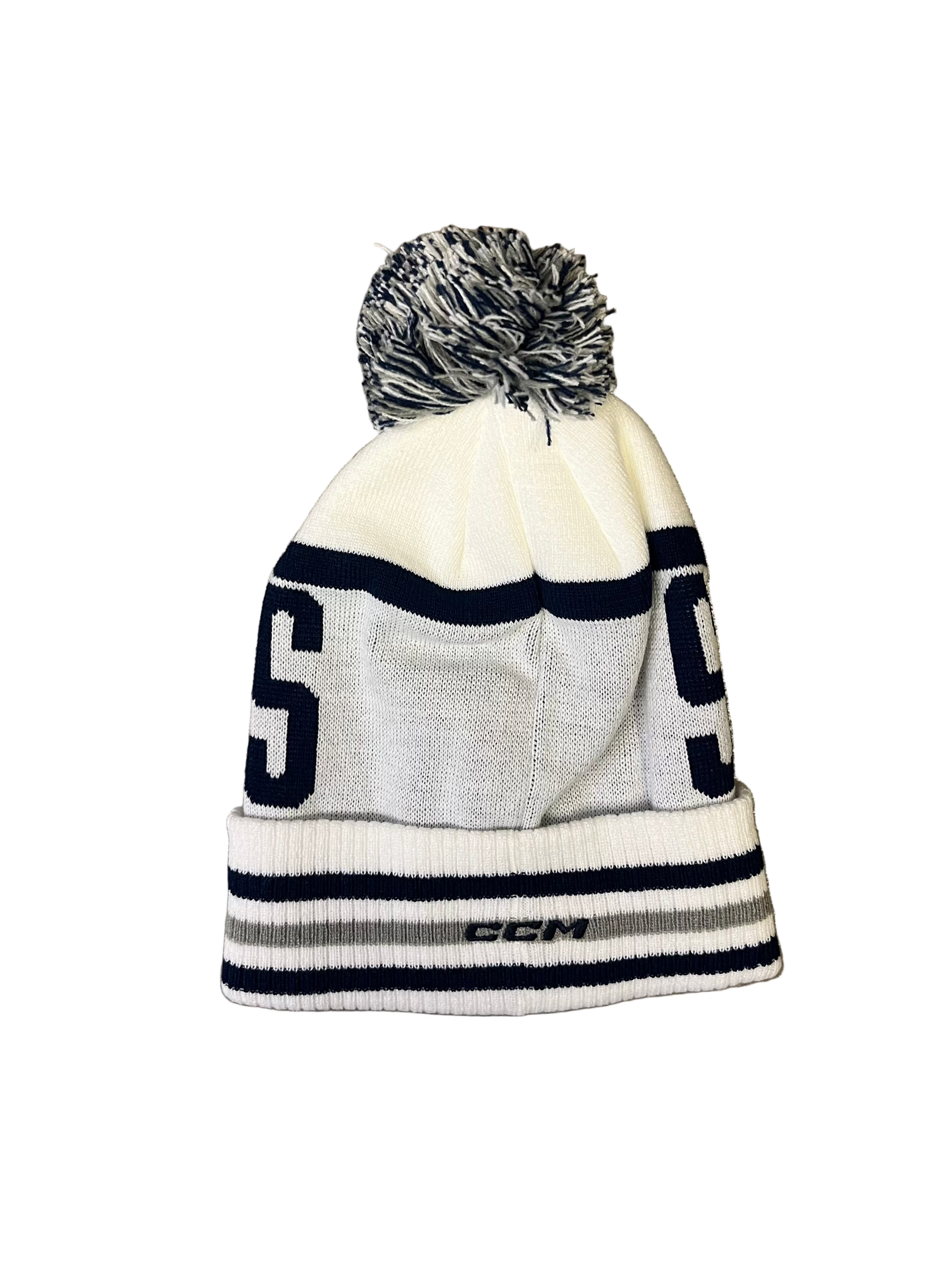 CCM Stingrays White Pom Knit Beanie