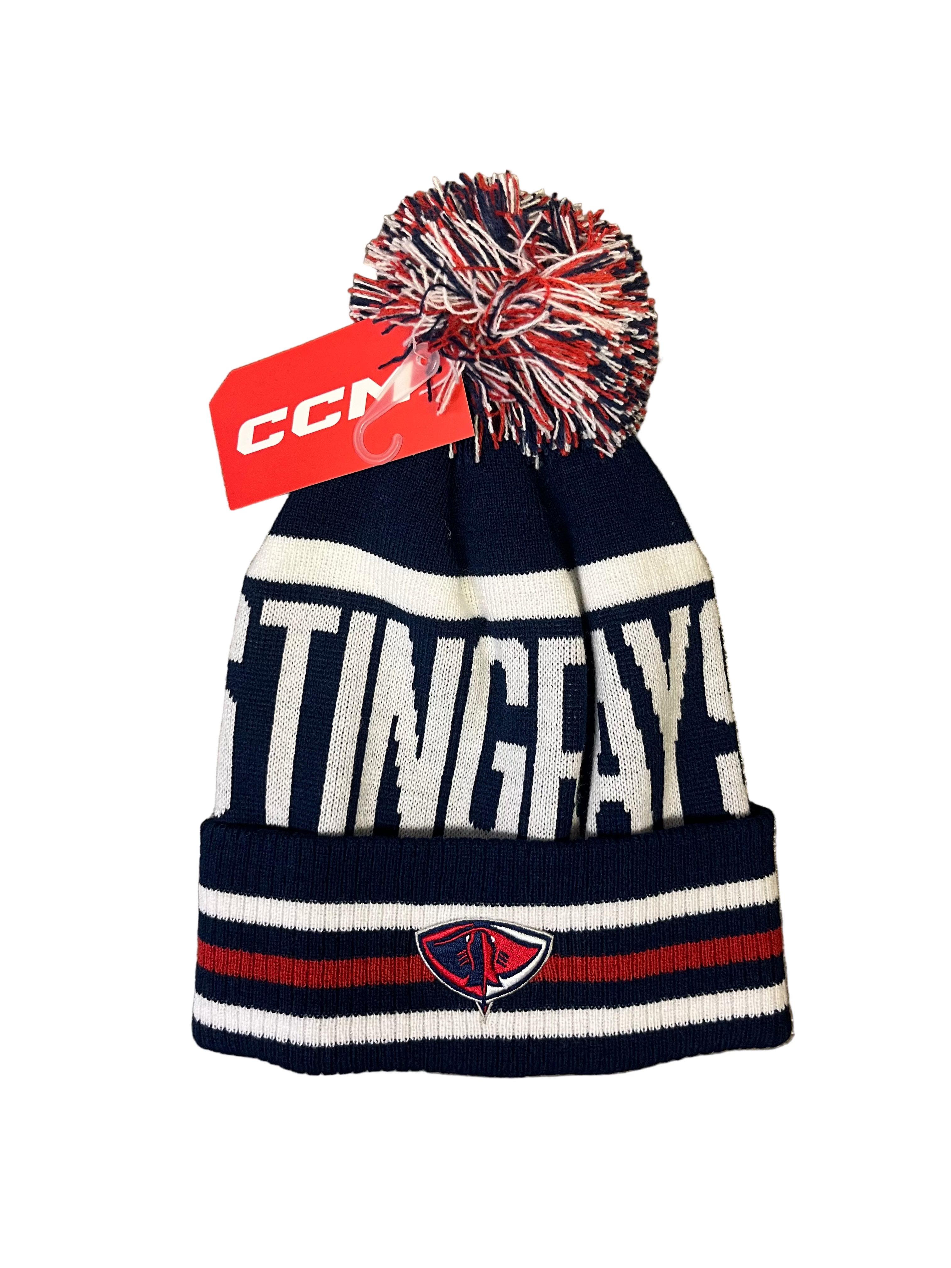 CCM Stingrays Navy Pom Knit Beanie