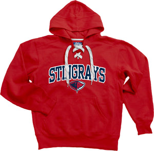 Red Stingrays Hockey Lace Hoodie