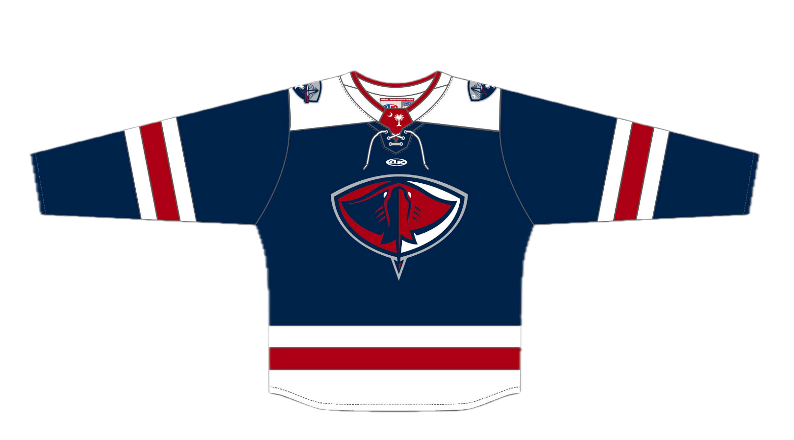 Adult Navy Athletic Knit Stingrays Replica Jersey
