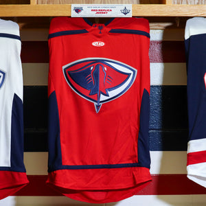 Adult Red Athletic Knit Stingrays Replica Jersey