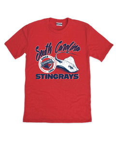 Red Sketched Stingray T-Shirt