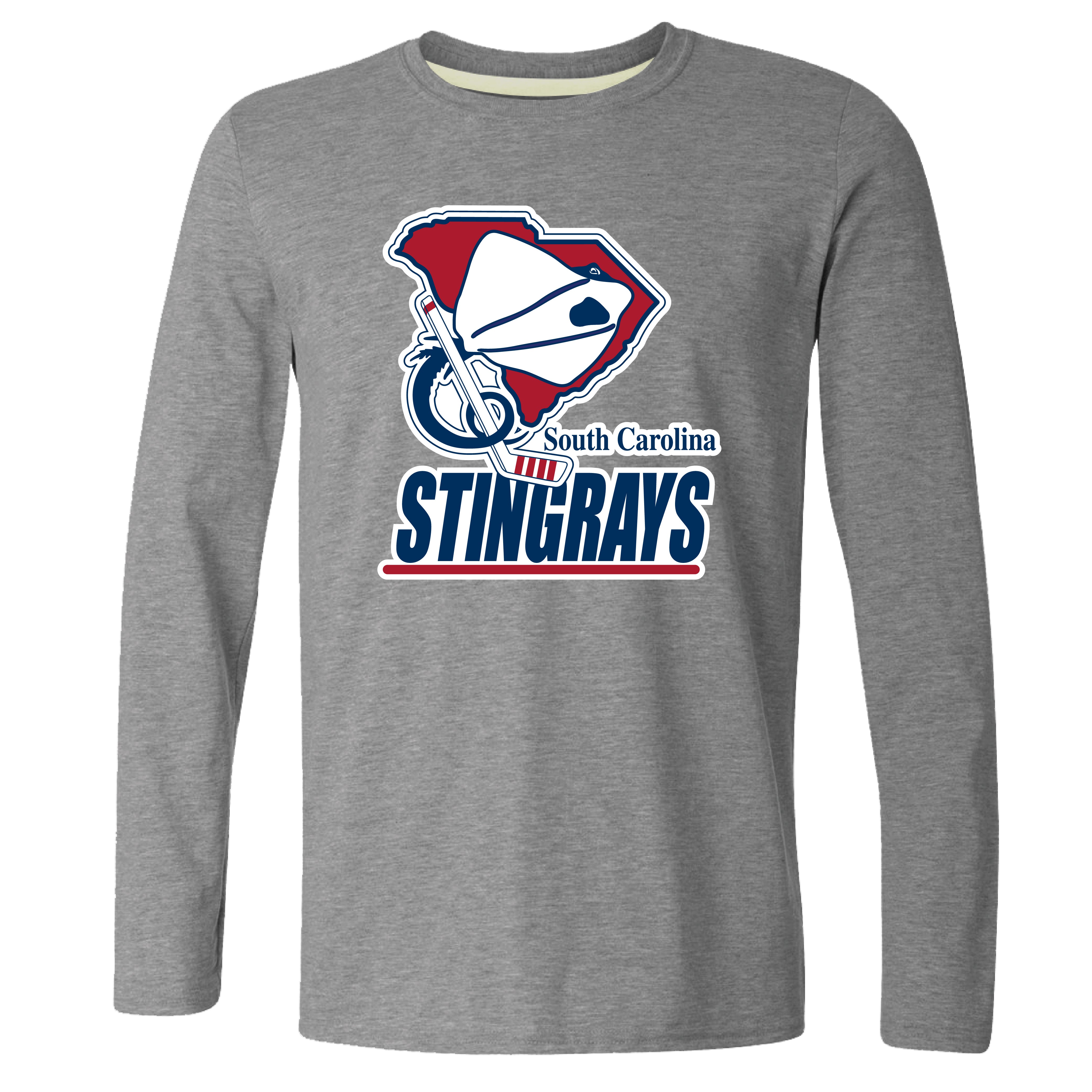 Grey 1990's Vintage Logo Long Sleeve T-Shirt