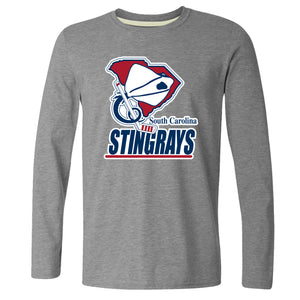 Grey 1990's Vintage Logo Long Sleeve T-Shirt