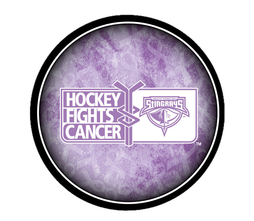 Stingrays Cancer Awareness Souvenir Puck