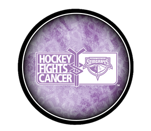 Stingrays Cancer Awareness Souvenir Puck