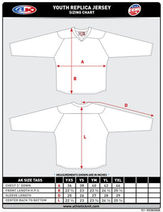 Youth White CHS Athletic Knit Stingrays Replica Jersey