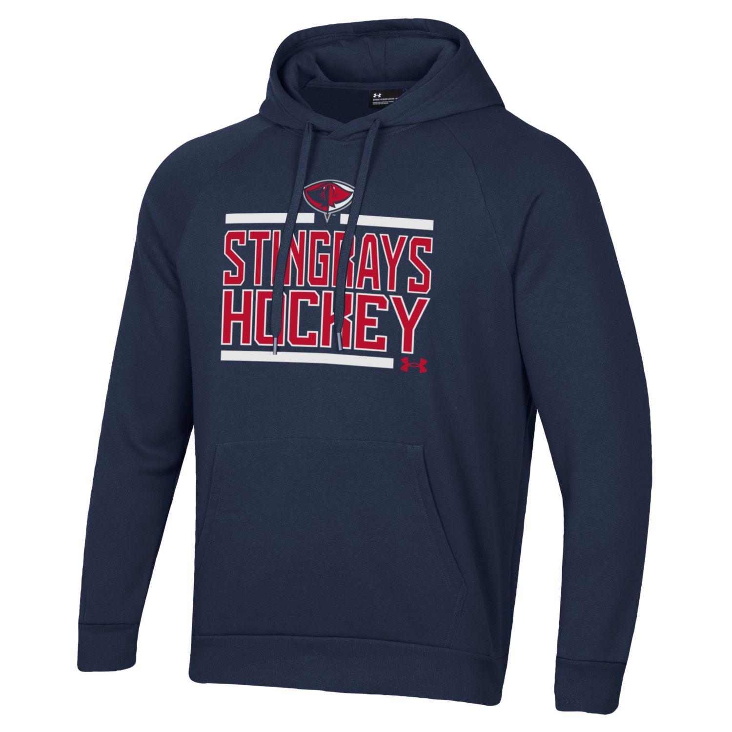 Navy Under Armour Bold All Day Fleece Hood