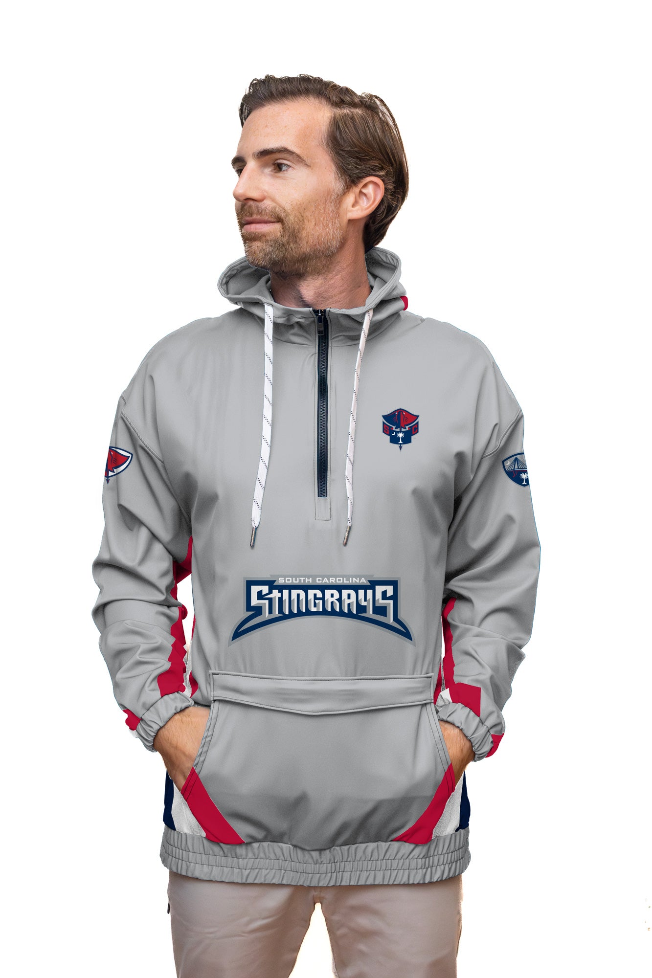 Grey Stingrays Hockey Windbreaker