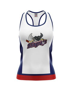 South Carolina Stingrays White Women's Racerback Hockey Tank (PLEASE READ DESCRIPTION BELOW)