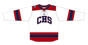 Adult White CHS Athletic Knit Stingrays Replica Jersey
