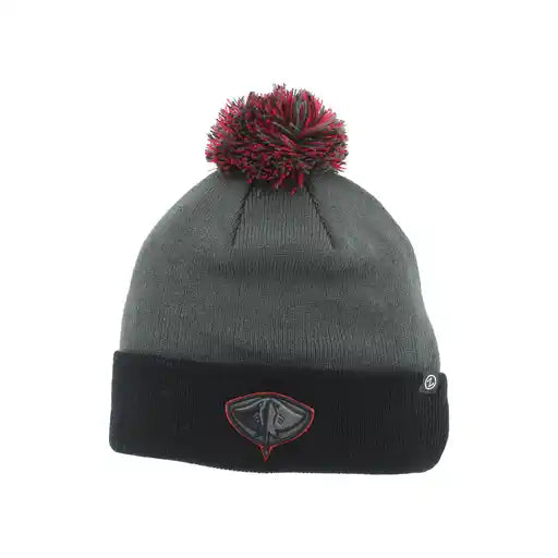 Zephyr Black Element 3D Pom Knit Beanie