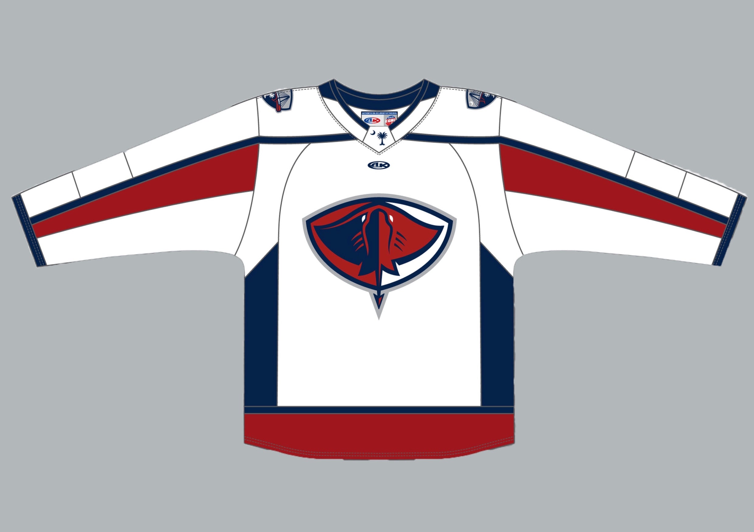 Adult White Athletic Knit Stingrays Replica Jersey