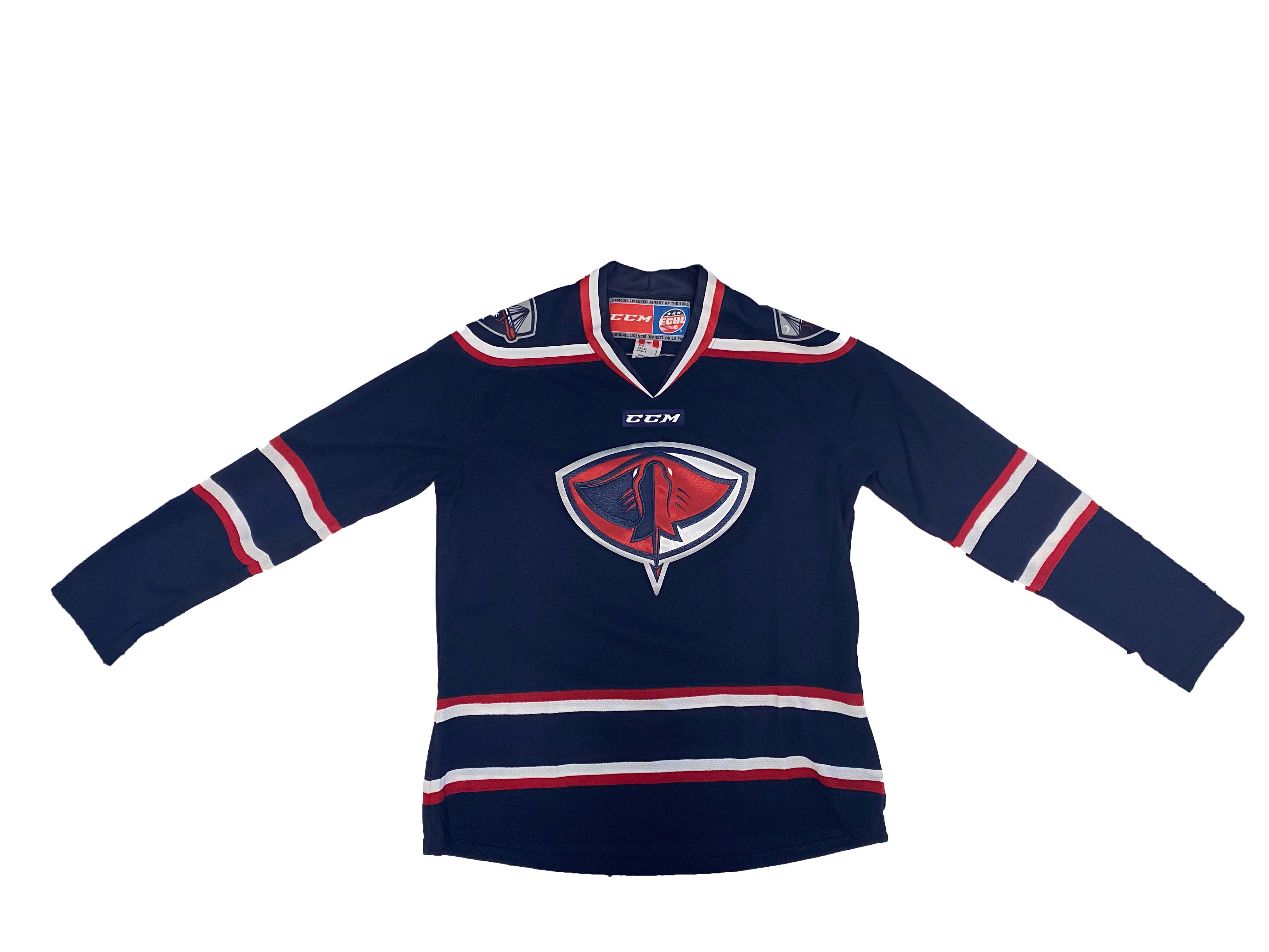 Vintage Adult Navy CCM Stingrays Replica Jersey